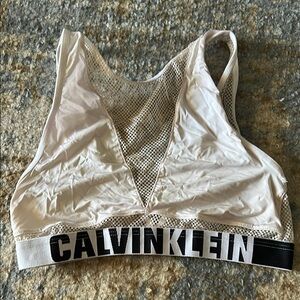 Calvin Klein Women's White Mesh Bralette